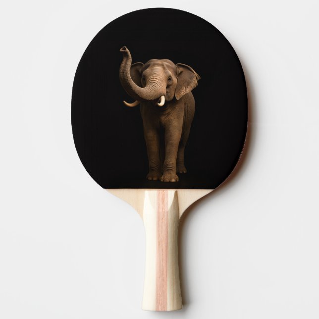 Pala De Ping Pong Paleta de ping pong negra 4 Luxe, Elefante Poderos (Reverso)