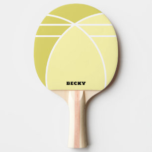 Pala De Ping Pong Paleta de Ping Pong Personalizada Amarilla con Nom