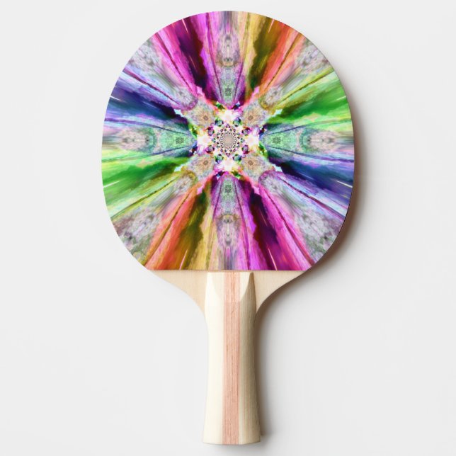 Pala De Ping Pong Paleta de Ping Pong Rayos de Arcoíris (Anverso)
