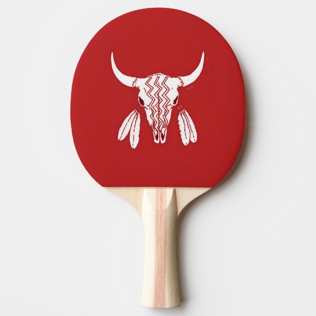 Pala De Ping Pong Paleta de ping pong Red Ghost Dance Buffalo (Anverso)