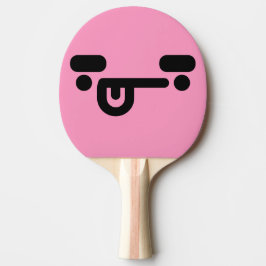 Pala De Ping Pong Paleta de Ping Pong Rosa Claro Cara Confundida Tra