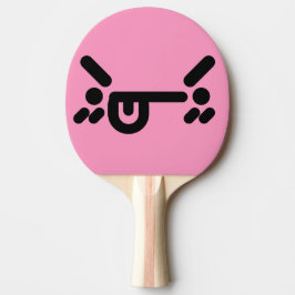 Pala De Ping Pong Paleta de Ping Pong Rosa Claro Cara Enojada Travie