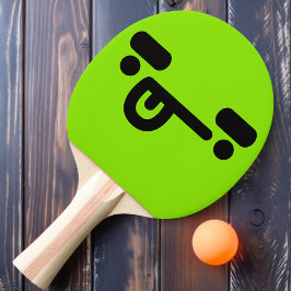 Pala De Ping Pong Paleta de Ping Pong Verde Cara Confundida Traviesa
