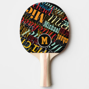 Pala De Ping Pong Paleta de tenis de mesa de colores fríos - Monogra