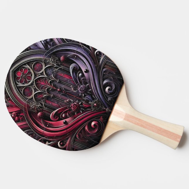 Pala De Ping Pong Paleta de Tenis de Mesa Rosa Gótica - Paleta de Pi (Lateral)