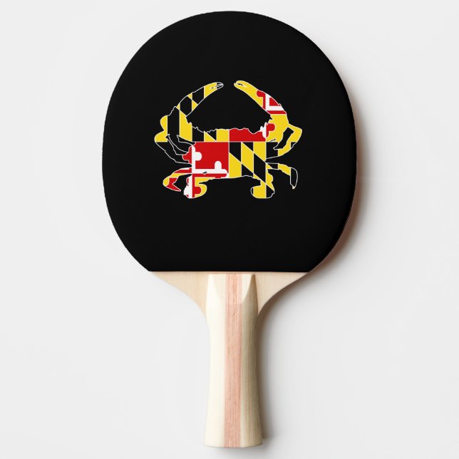 Pala De Ping Pong Paleta del cangrejo de la bandera de Maryland (Anverso)