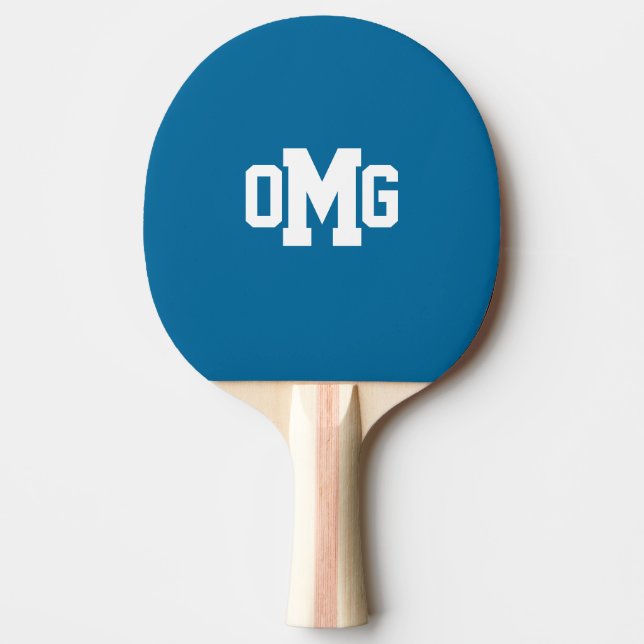 Pala De Ping Pong Paleta del ping-pong del monograma del deporte (Anverso)