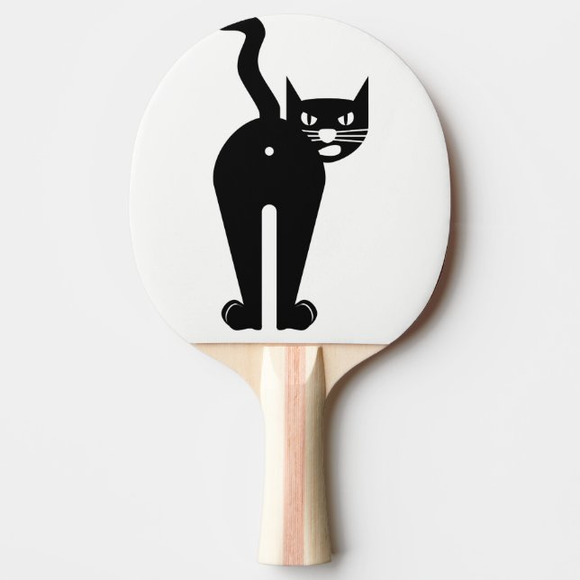 Pala De Ping Pong Paleta del ping-pong. Gato (Anverso)