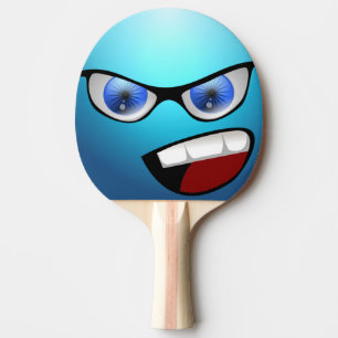 Pala De Ping Pong Paleta divertida azul de los tenis de mesa de la