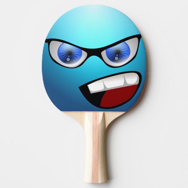 Pala De Ping Pong Paleta divertida azul de los tenis de mesa de la (Anverso)