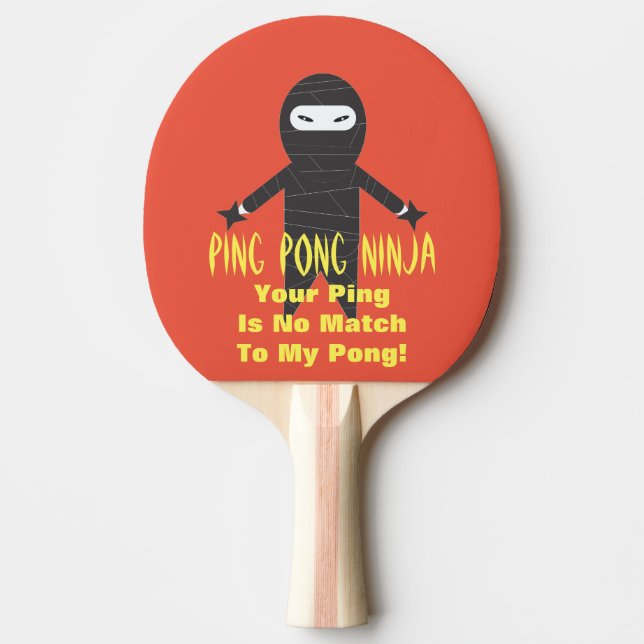 Pala De Ping Pong Paleta divertida del ping-pong de Ninja del (Anverso)