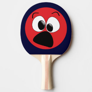 Pala De Ping Pong Paleta divertida roja del ping-pong de la cara