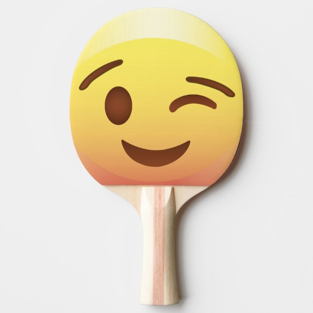 Pala De Ping Pong Paleta feliz del ping-pong de la cara de la emoji (Anverso)