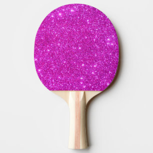 Pala De Ping Pong Paleta femenina 3 del ping-pong del purpurina
