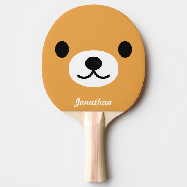 Pala De Ping Pong Paleta linda del ping-pong del oso de los niños (Anverso)