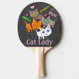 Pala De Ping Pong Paleta personalizada del ping-pong de señora Cat