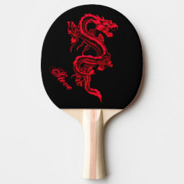 Pala De Ping Pong Paleta roja del ping-pong del dragón