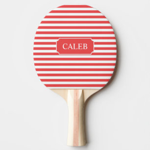 Pala De Ping Pong Paleta roja personalizada del ping-pong de la raya