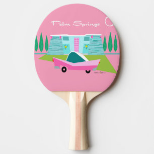 Pala De Ping Pong Palm Springs Rosa Retro Ping Pong Paddle