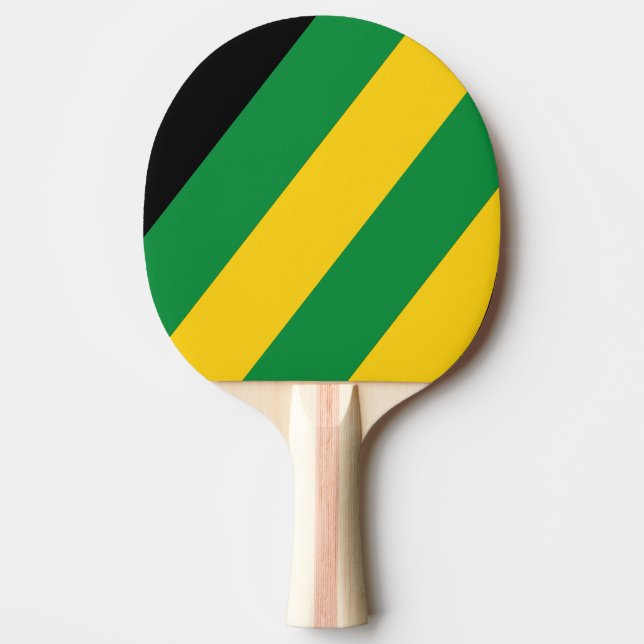 Pala De Ping Pong Palm trópica retro negrita a rayas (Anverso)