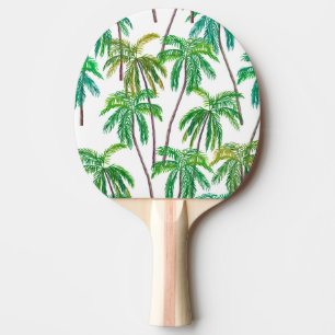 Pala De Ping Pong Palmas acrílicas: Textura textil de verano.