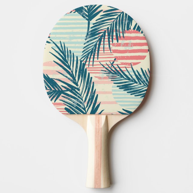 Pala De Ping Pong palmas exóticas, texturas de mano (Anverso)