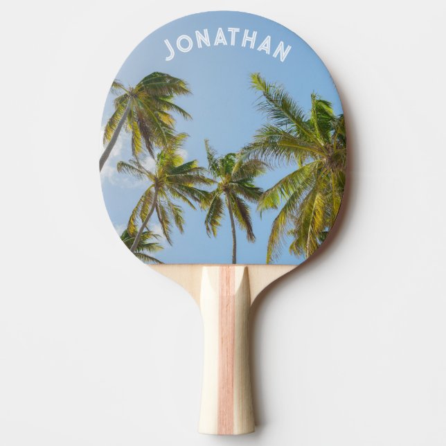 Pala De Ping Pong Palmera tropical personalizada (Anverso)