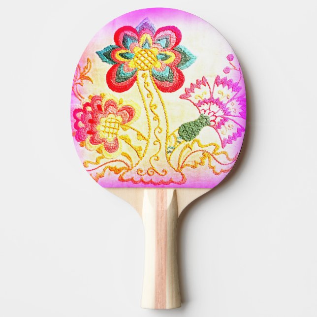 Pala De Ping Pong palmeras tropicales rosadas (Anverso)