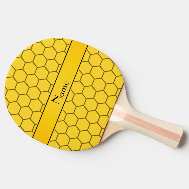 Pala De Ping Pong Panal amarillo conocido personalizado (Lateral)