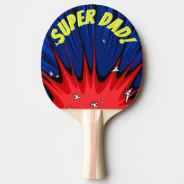 Pala De Ping Pong Papá estupendo del estilo cómico del arte pop