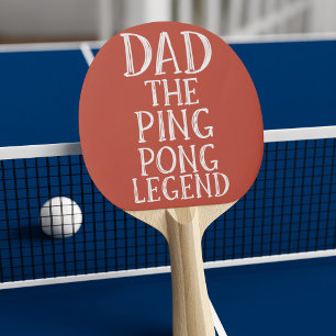 Pala De Ping Pong Papá La Leyenda del Ping Pong Divertido Rojo