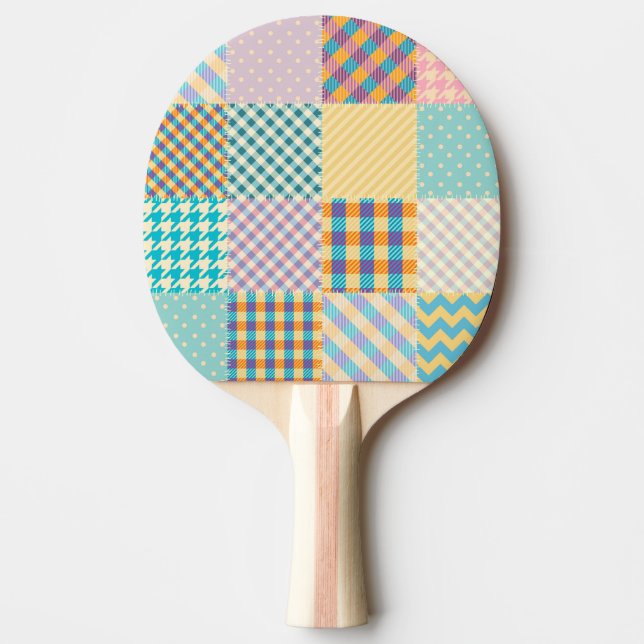 Pala De Ping Pong Papel de época: fondo textil sin costuras (Anverso)