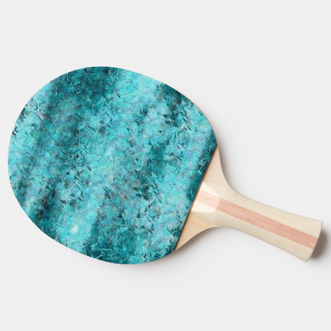 Pala De Ping Pong Papel de neón azul crudo (Lateral)