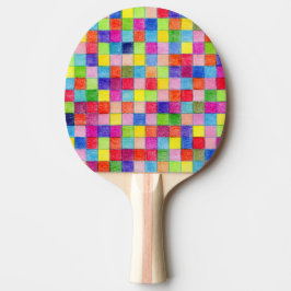 Pala De Ping Pong Papel gráfico colorido cuadrado patrón impresión a