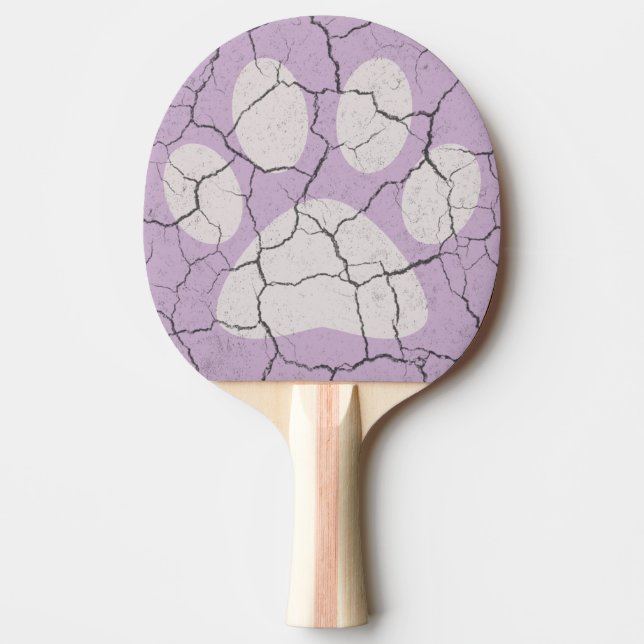 Pala De Ping Pong Papel morado roto para animales Imprimir pong padd (Anverso)