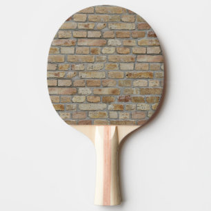 Pala De Ping Pong Pared de ladrillo marrón un diseño novedoso