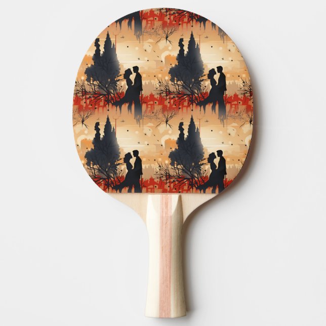 Pala De Ping Pong Pareja cariñosa  (Anverso)