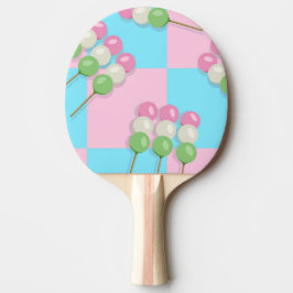 Pala De Ping Pong Pastel Azul Rosa Checkered Dango Ping Pong Paddle