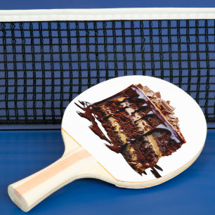Pala De Ping Pong Pastel de chocolate de varias capas indulgente de 
