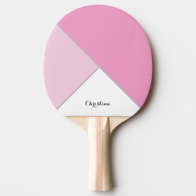 Pala De Ping Pong Pastel Rosa Dos Tonos Ping Pong Paddle (Anverso)