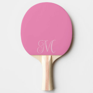 Pala De Ping Pong Pastel Rosa Monogramado Ping Pong Paddle