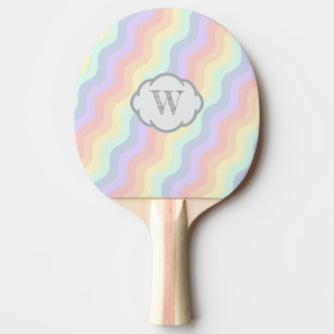 Pala De Ping Pong Pastel Waves Arcoiris Ping Pong Paddle