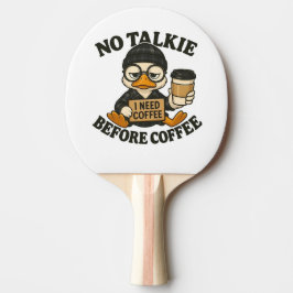 Pala De Ping Pong Pato Divertido No Habla Antes De Café Mono De Café