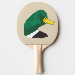 Pala De Ping Pong Pato mallard dibujado a mano