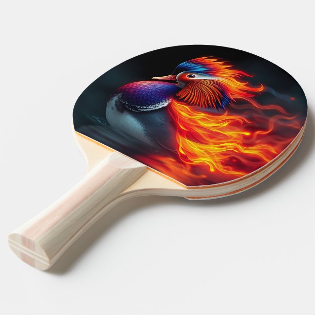 Pala De Ping Pong Pato mandarín caliente Flame-boyant Firebird impre (Ángulo frontal)