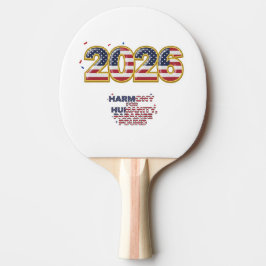 Pala De Ping Pong Patriotic Peace Decal