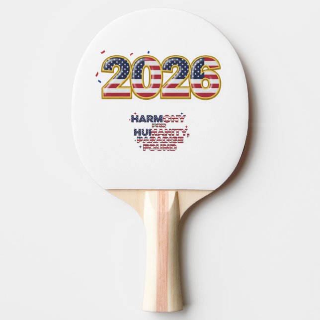 Pala De Ping Pong Patriotic Peace Decal (Anverso)