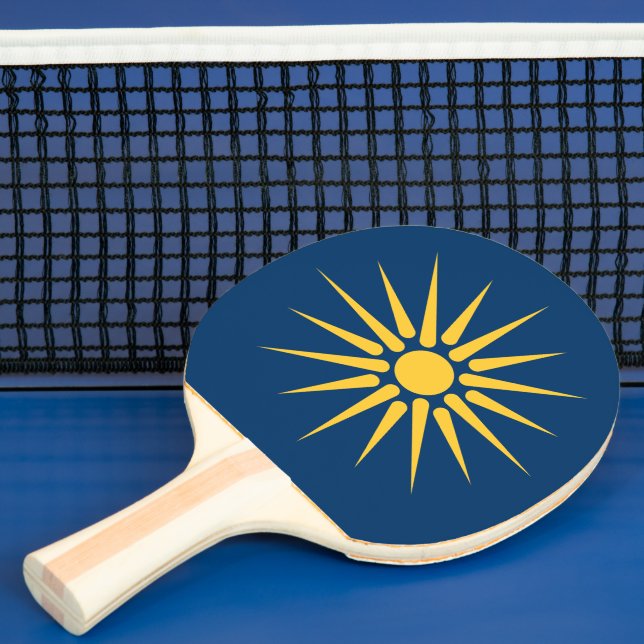 Pala De Ping Pong Patriotic, ping pong paddle with Flag of Macedonia (in situ)