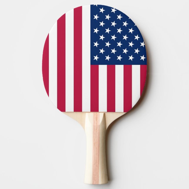 Pala De Ping Pong Patriótico, paddle de ping pong con bandera de EE. (Reverso)