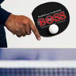 Pala De Ping Pong Patriótico “The Boss” Trinidad y Tobago